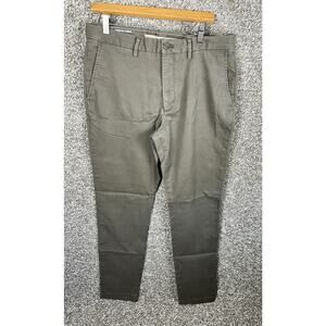 Banana Republic Lived In Chino Pants Men 33x34 Coffee Brown Slim Fit Stretch